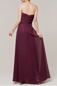 Chiffon Sweetheart Floor Length Empire Dress