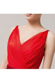 Chiffon V-neck A-line Dress