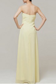 Chiffon Strapless Floor Length Empire Dress with Sequins