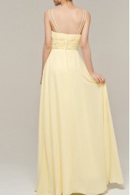 Chiffon V-neck Floor Length Empire Dress