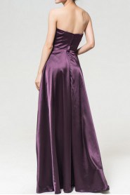 Charmeuse Strapless Floor Length Empire Dress with Sequins