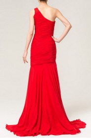 Chiffon One Shoulder Mermaid Dress with Sequins