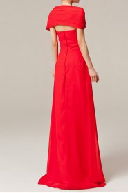 Chiffon Off-the-Shoulder Floor Length A-line Dress