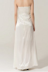 Silk Halter Ankle-Length A-line Dress