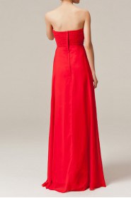 Chiffon Strapless Floor Length Empire Dress with Sequins