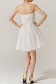 Tulle Strapless Short A-line Dress