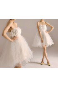 Tulle Strapless Short Dress