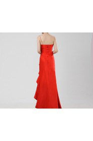 Satin Scoop Neckline Ankle-Length Empire Dress with Sequins