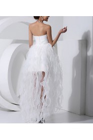 Tulle Strapless Short Dress with Crystal
