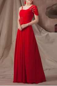 Chiffon Straps Neckline Floor Length Empire Dress with Sequins