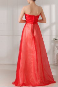 Satin Sweetheart Floor Length Ball Gown Dress with Crystal