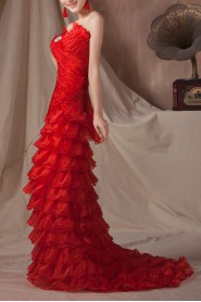 Tulle V-neck Mermaid Dress with Crystal