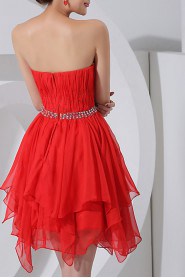 Chiffon Sweetheart Short A-line Dress with Sequins