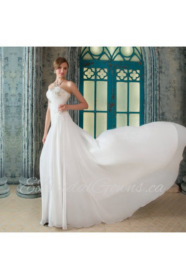 Chiffon,Satin Sweetheart Column Dress with Diamond and Bead