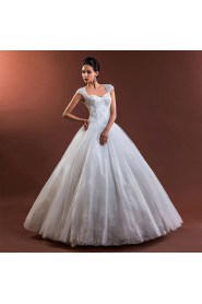 Satin,Lace,Tulle Sweetheart Ball Gown Dress with Embroidery