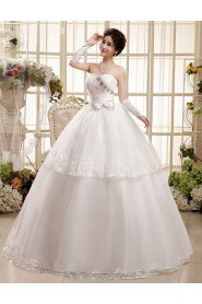 Tulle Sweetheart Ball Gown Dress with Beading and Bow