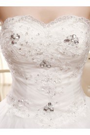 Tulle Sweetheart Ball Gown Dress with Beading and Embroidery