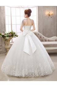 Tulle Strapless Ball Gown Dress with Sequin and Bow