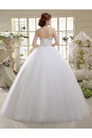 Lace Sweetheart Ball Gown Dress with Beading and Bead