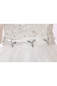 Lace Sweetheart A-Line Dress with Embroidery