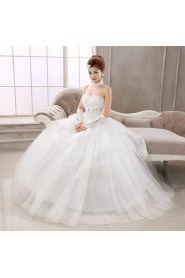 Lace Sweetheart Ball Gown Dress with Beading