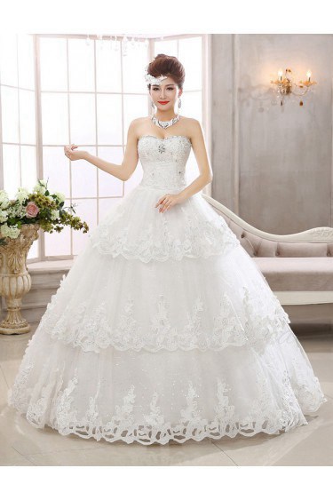 Lace Sweetheart Ball Gown Dress with Beading and Sequin