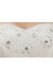 Lace Sweetheart Ball Gown Dress with Beading