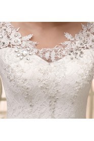 Lace Scoop Ball Gown Dress with Sequin and Beading