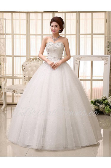 Lace Sweetheart Ball Gown Dress with Beading