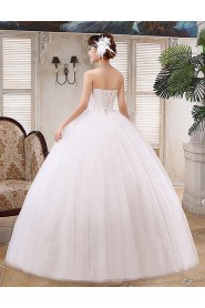 Lace and Tulle Sweetheart Ball Gown Dress with Beading