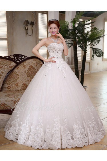 Lace and Tulle Sweetheart Ball Gown Dress with Beading and Sequin