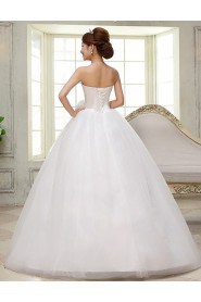 Lace and Tulle Scallop Ball Gown Dress with Bead and Bow