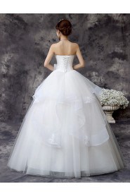 Lace and Tulle Sweetheart Ball Gown Dress with Bow