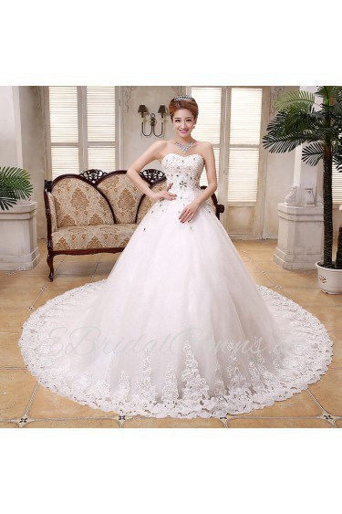 Lace and Tulle sweetheart Ball Gown Dress with Bead and Sequin