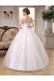 Lace and Tulle Strapless Ball Gown Dress with Beading and Sequin