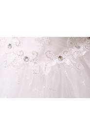 Lace and Tulle Strapless Ball Gown Dress with Beading and Sequin