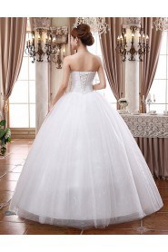 Lace and Tulle Strapless Ball Gown Dress with Beading