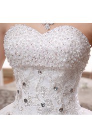 Lace and Tulle sweetheart Ball Gown Dress with Sequin