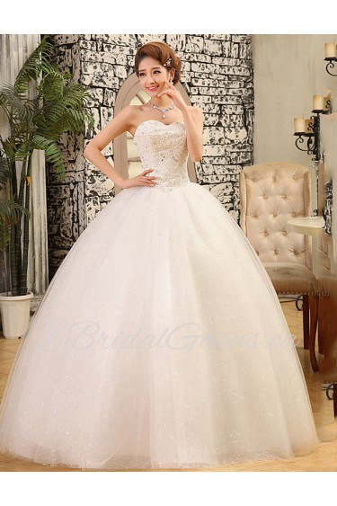 Lace and Tulle sweetheart Ball Gown Dress with Beading