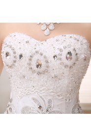 Lace and Tulle sweetheart Ball Gown Dress with Beading