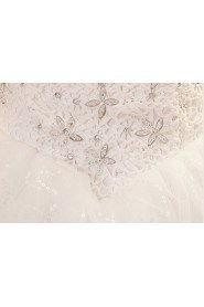 Lace and Tulle sweetheart Ball Gown Dress with Sequins