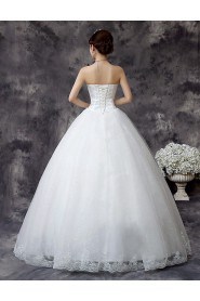 Lace and Tulle Sweetheart Ball Gown Dress with Beading