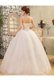 Lace and Tulle Sweetheart Ball Gown Dress with Beading