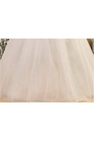 Lace and Tulle Sweetheart Ball Gown Dress with Beading