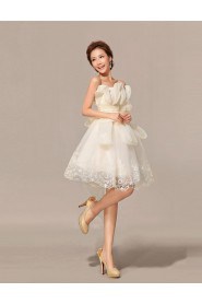 Tulle Strapless Sheath Dress with Handmade Flower