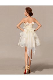 Tulle Strapless Sheath Dress with Handmade Flower