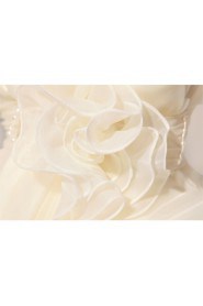 Tulle Strapless Sheath Dress with Handmade Flower