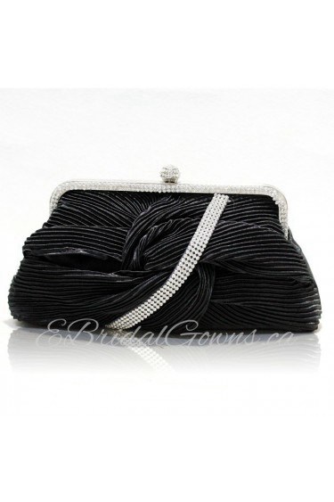 Satin Wedding or Handbag with Rhinestone