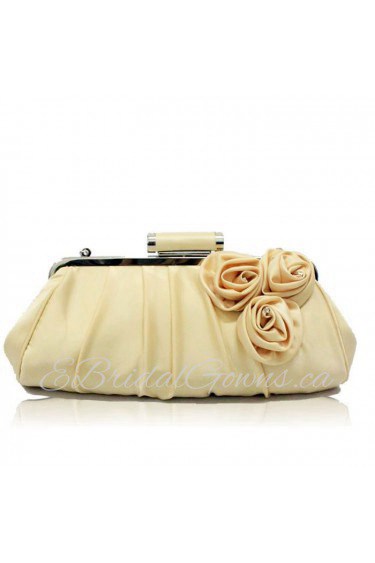 Satin Wedding or OL handbag with Handmade Rose H