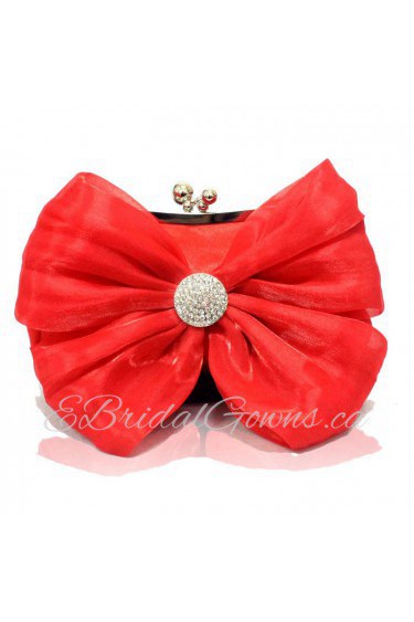 Satin and Chiffon Evening Bowknot Handbag